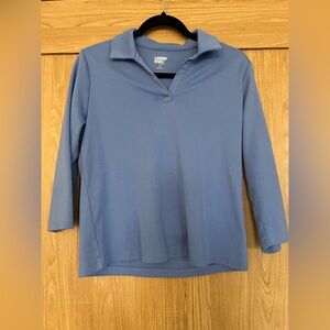 Lands' End Periwinkle Blue Polo Top